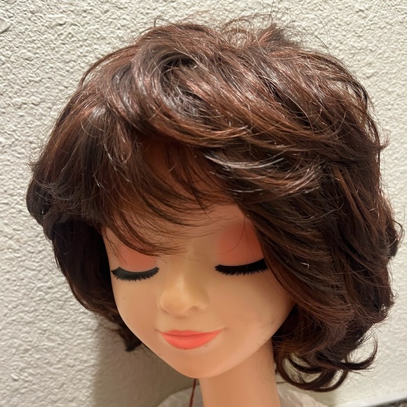 Aimole Curly Blonde Synthetic Wig Style E-7125 Color 12TTT26 Honey Blonde Brown - Picture 2 of 9